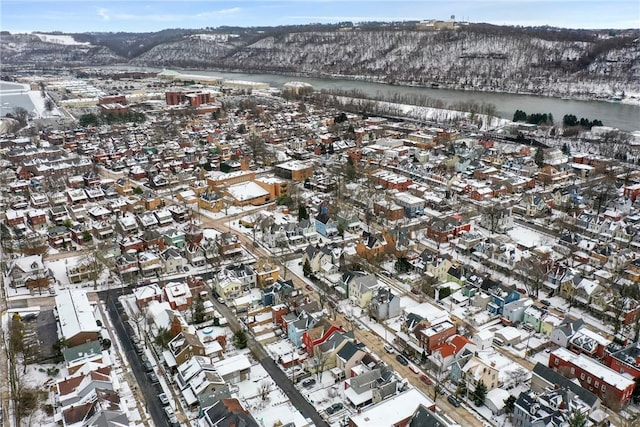 view of snowy aerial view