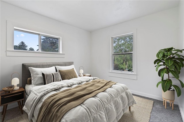 bedroom with carpet