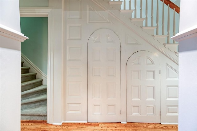 interior space featuring hardwood / wood-style floors