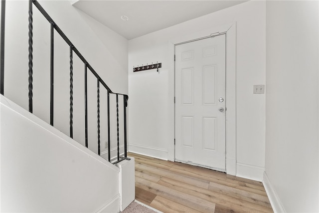 entryway featuring light wood-type flooring