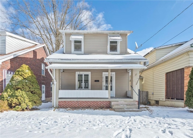 front facade with covered porch