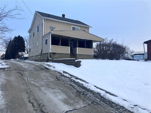 view of front of home with a porch