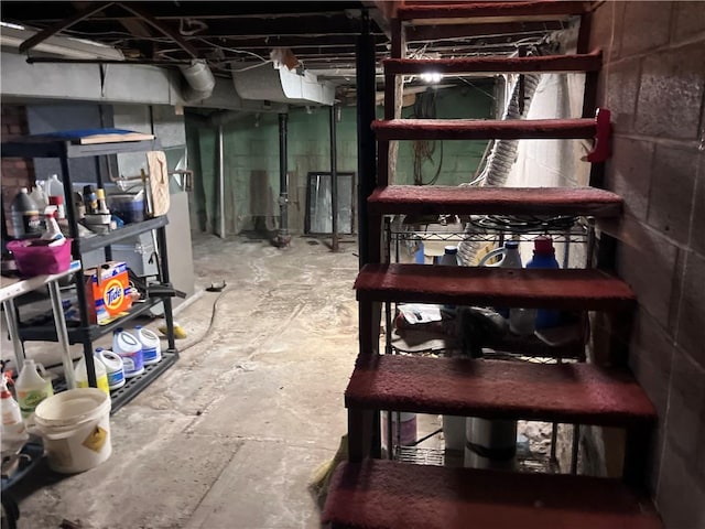 view of basement