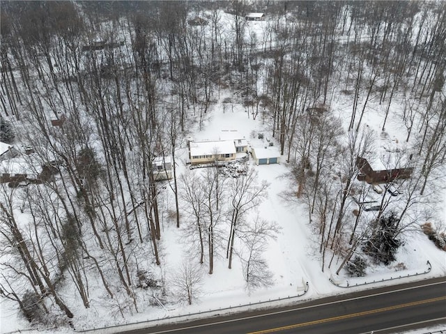 view of snowy aerial view