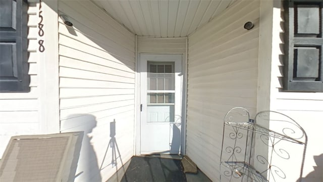 view of doorway to property