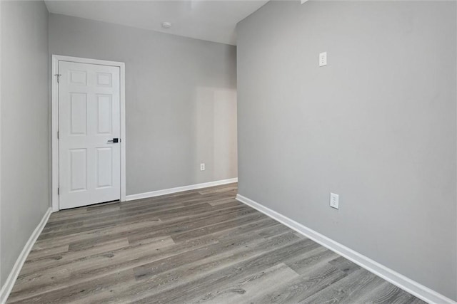 empty room featuring light hardwood / wood-style floors