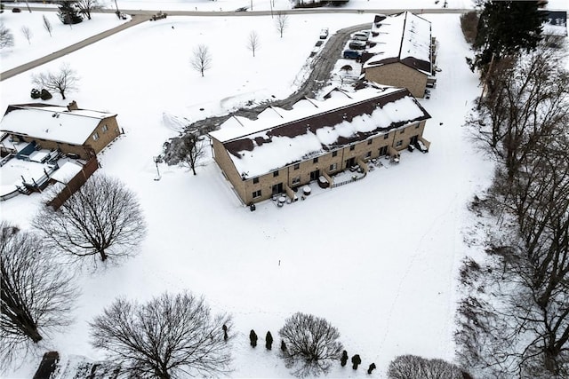 view of snowy aerial view