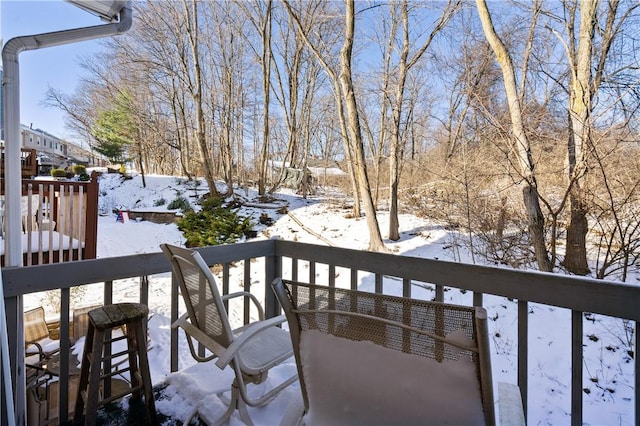 wooden balcony with a deck