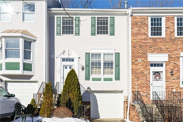 view of property with a garage