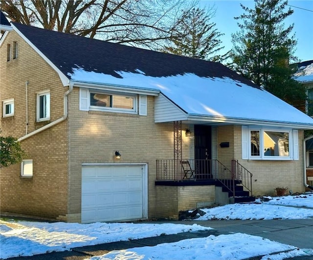 view of front facade with a garage