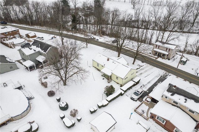 view of snowy aerial view