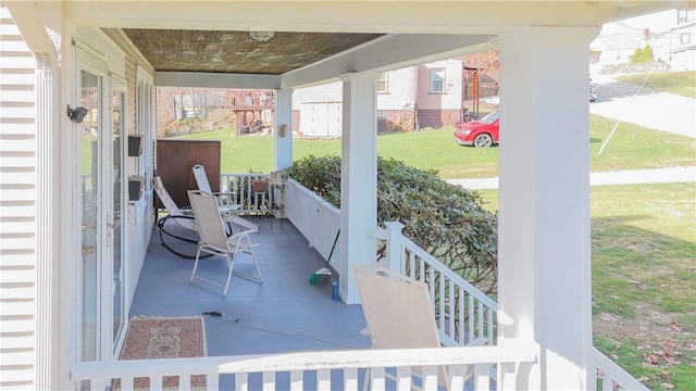 view of patio with covered porch