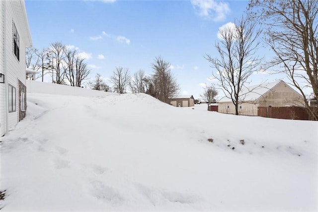 view of snowy yard