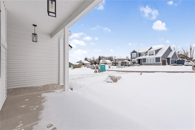 view of snowy yard