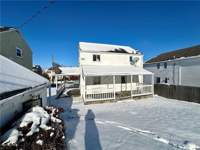 view of front of house featuring covered porch