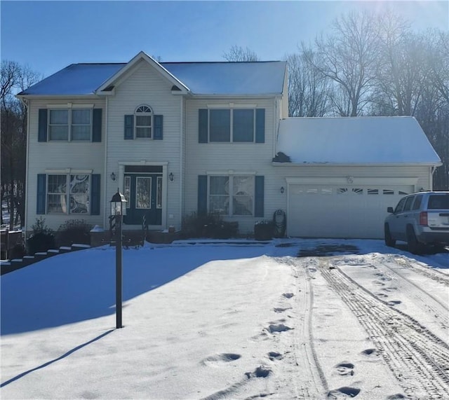 view of front of house featuring a garage