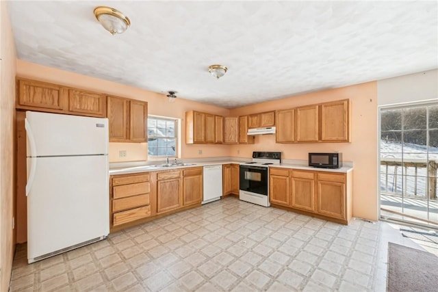 kitchen with white appliances