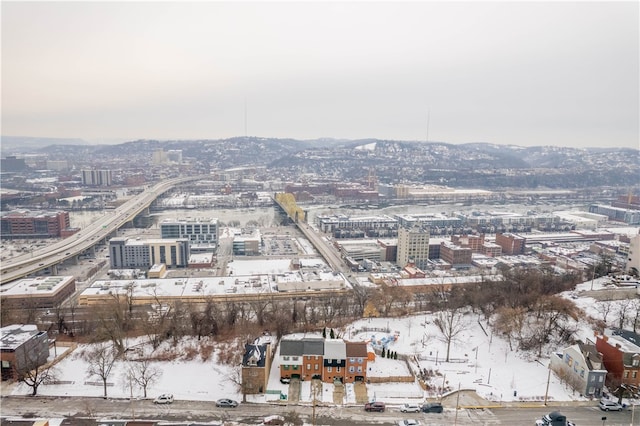 view of snowy aerial view