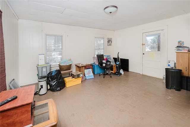 office area featuring wood-type flooring