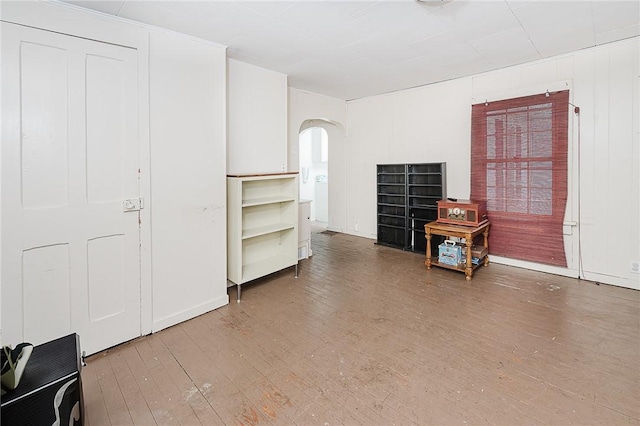 miscellaneous room with wood-type flooring