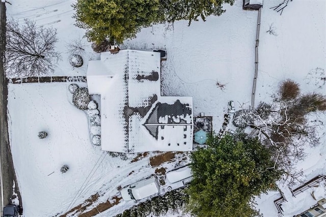 view of snowy aerial view