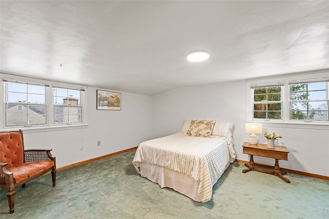 bedroom featuring carpet