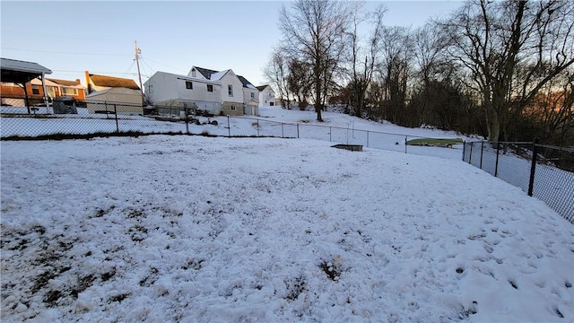 view of snowy yard