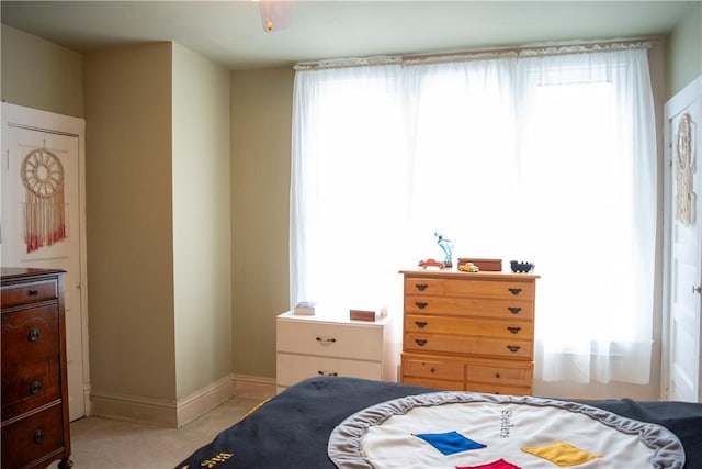 view of carpeted bedroom