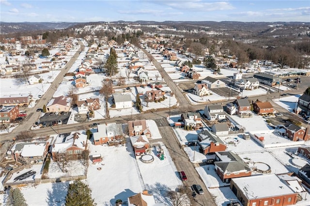 view of snowy aerial view