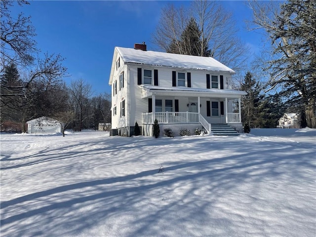 view of front of property featuring a porch