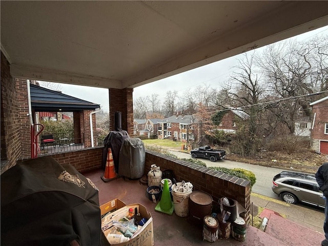 balcony featuring grilling area