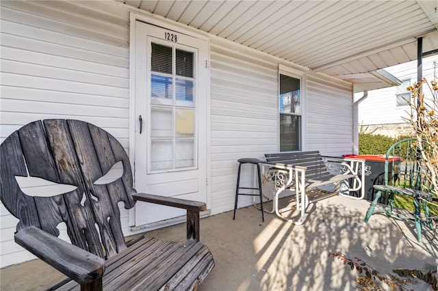 deck with covered porch