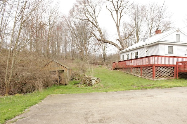 567 Klein Rd, Mill Creek, PA 16145 - view of yard featuring a wooden deck