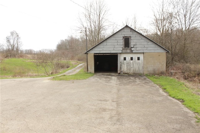 567 Klein Rd, Mill Creek, PA 16145 - detached garage featuring aphalt driveway