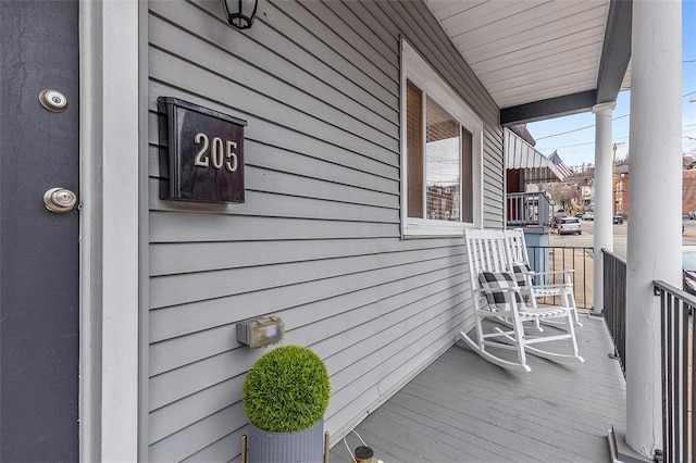 exterior space with a porch