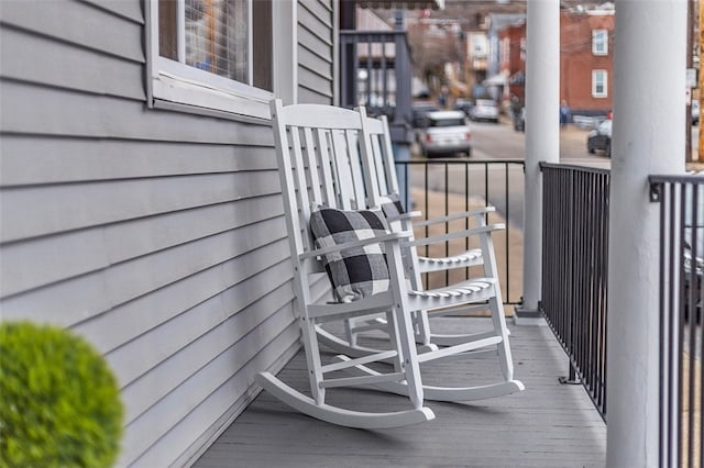 balcony with covered porch