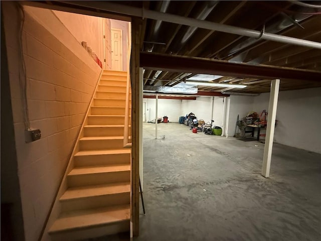 view of basement