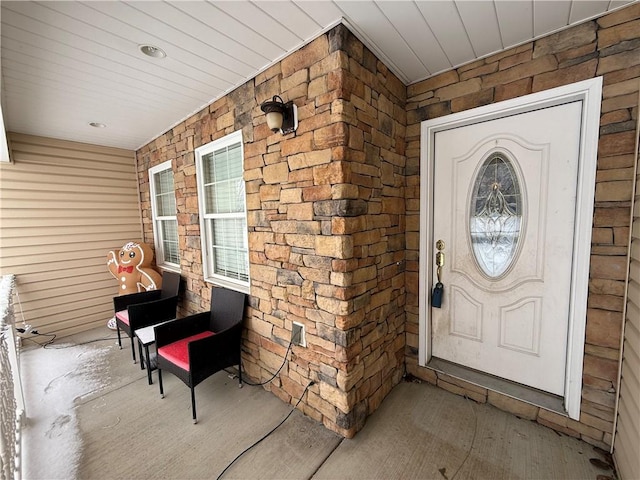 view of doorway to property