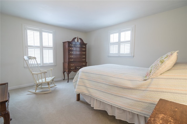 bedroom with carpet