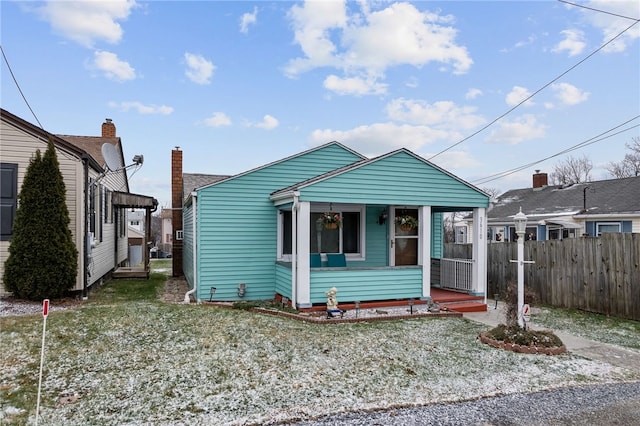 bungalow with a porch