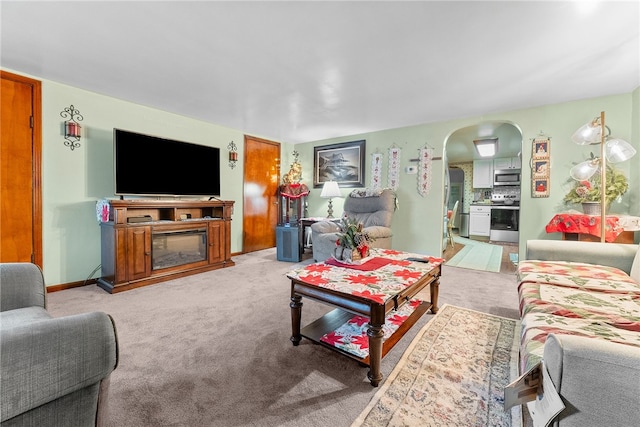 view of carpeted living room