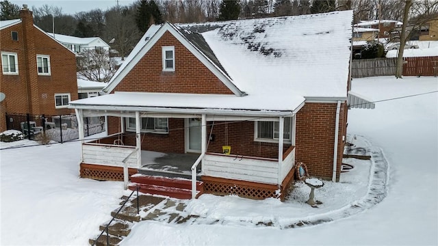 view of front of house with a porch