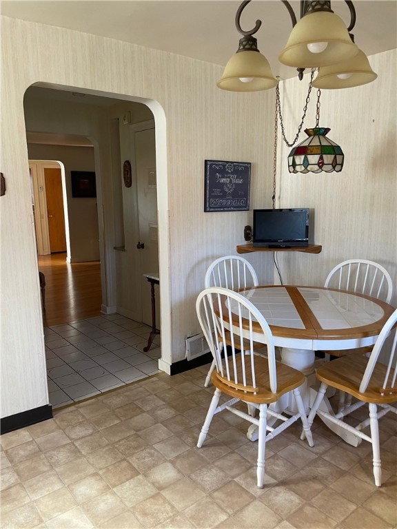 view of dining space