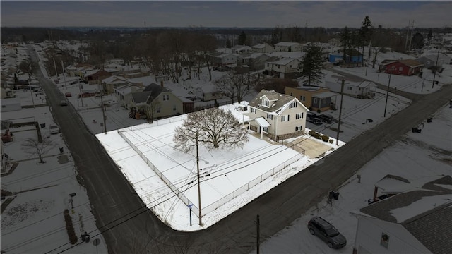 view of snowy aerial view