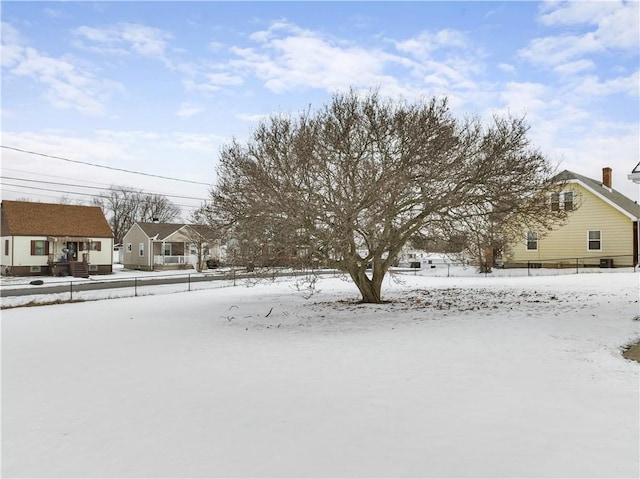 view of snowy yard