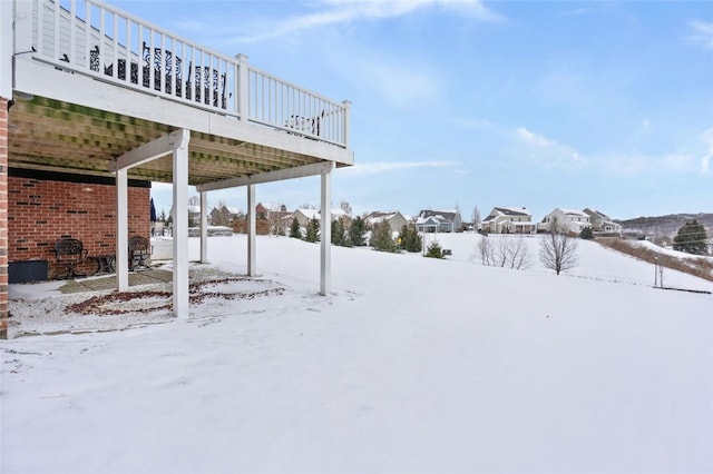 view of snowy yard