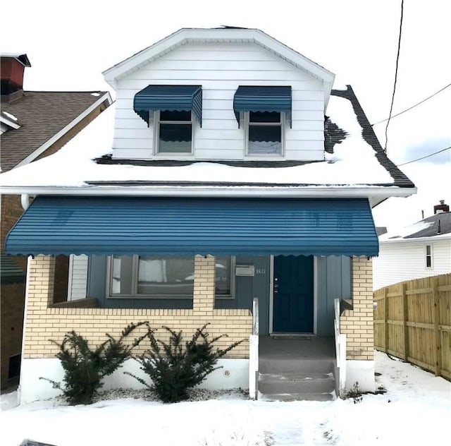 view of bungalow-style home