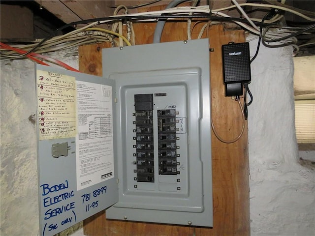 utility room featuring electric panel