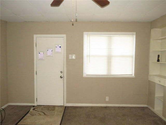 view of carpeted foyer