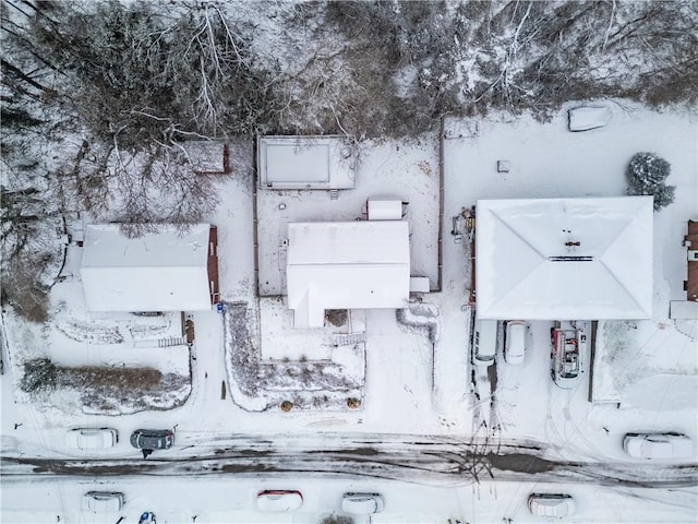 view of snowy aerial view